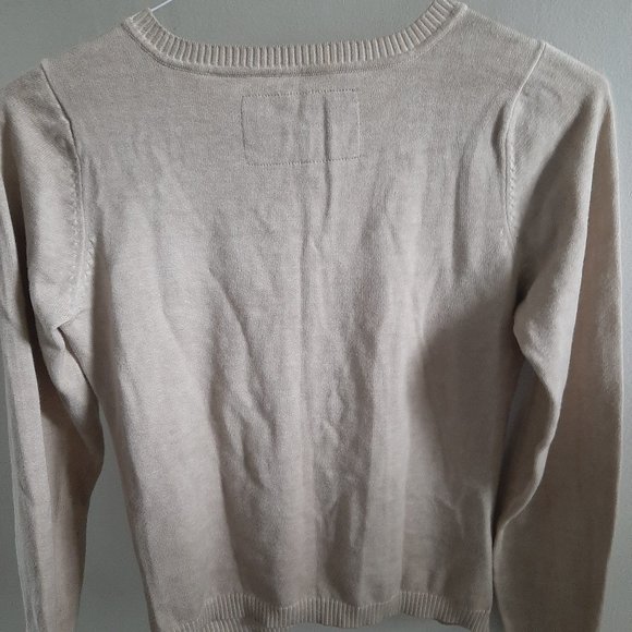 Garcia Jeans Lace Beige Cardigan MadeinItaly Small - Picture 2 of 6